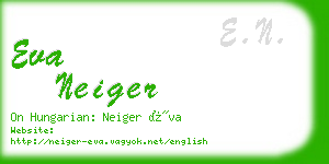 eva neiger business card